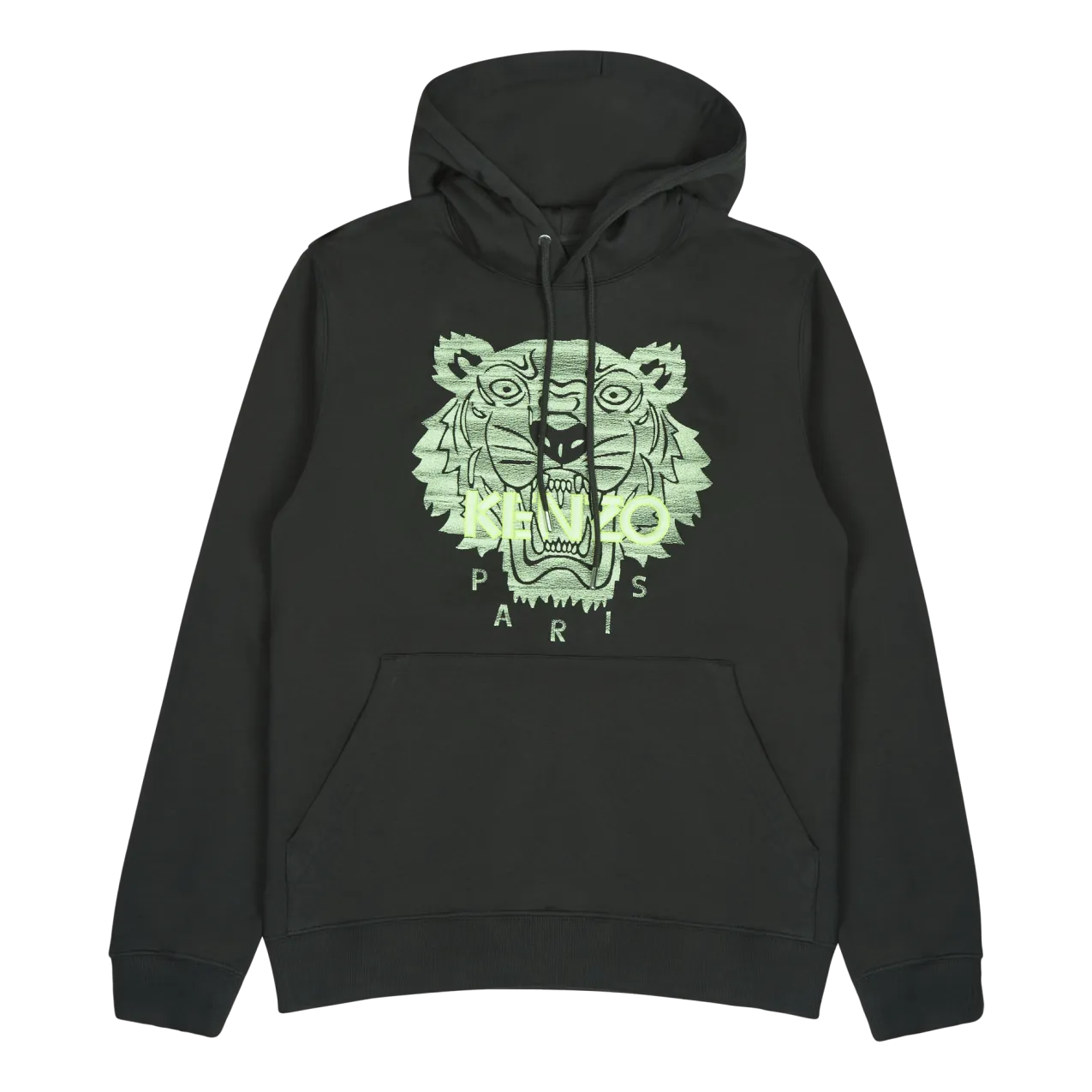 Neon Tiger Hoodie Dark Khaki
