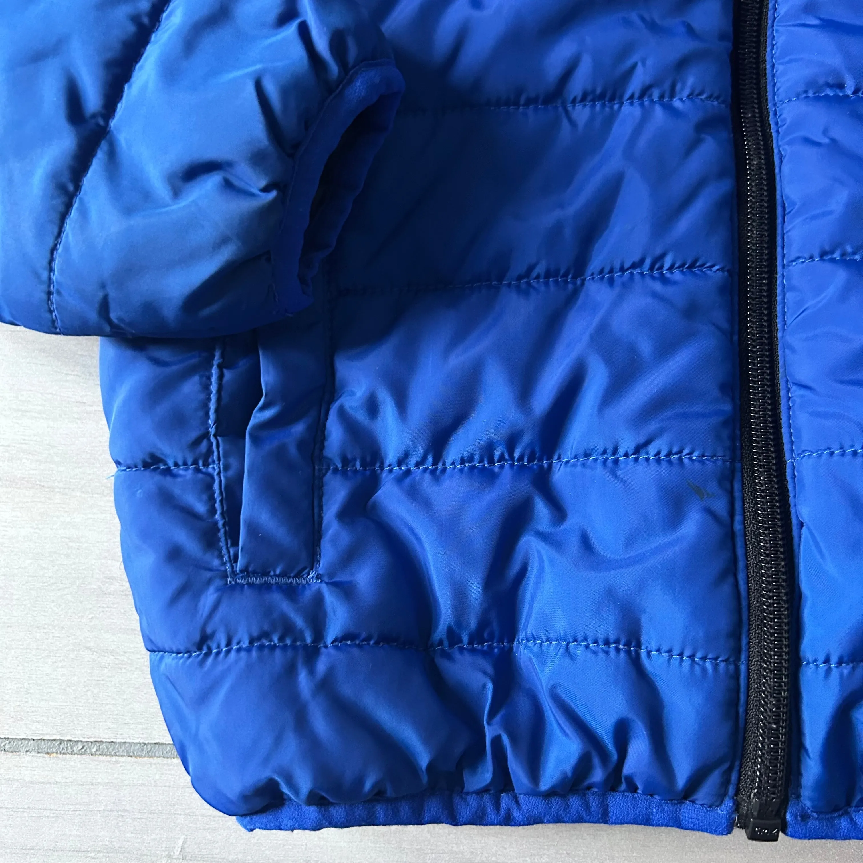 NIKE Blue Hooded Puffer Jacket