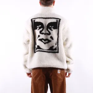 Obey - Icon Face Sherpa Jacket - Unbleached