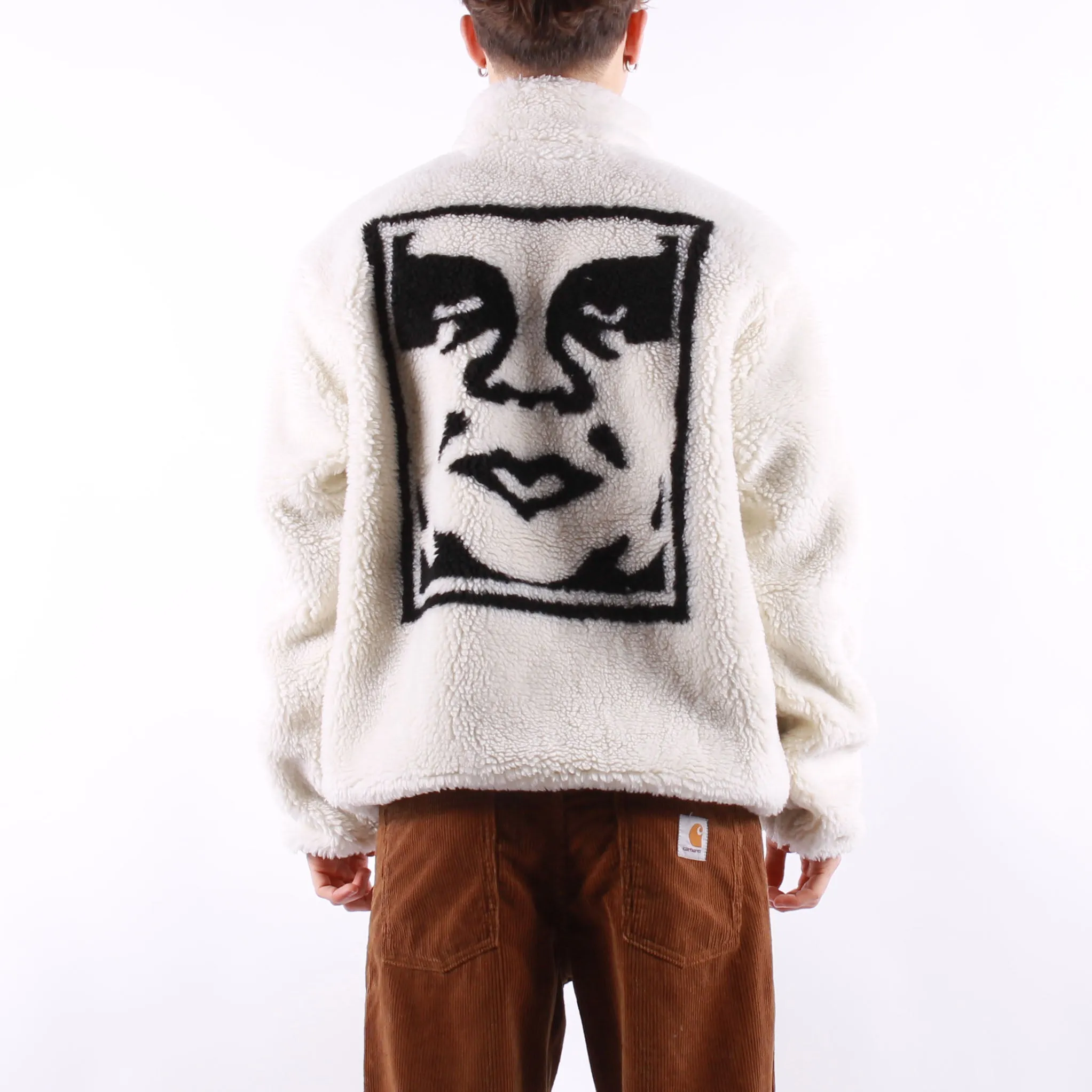 Obey - Icon Face Sherpa Jacket - Unbleached