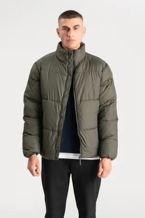 Puffer Jakke - Oliven