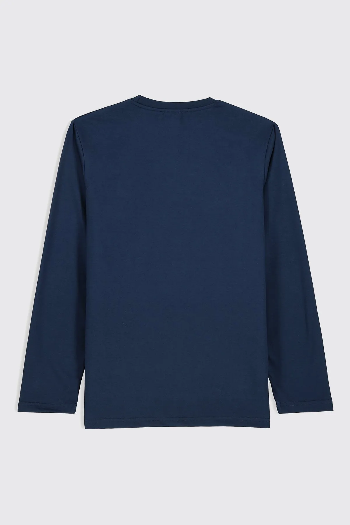 Red & Navy Blue Paneled Embroidered T-Shirt - W23 - MT0279R