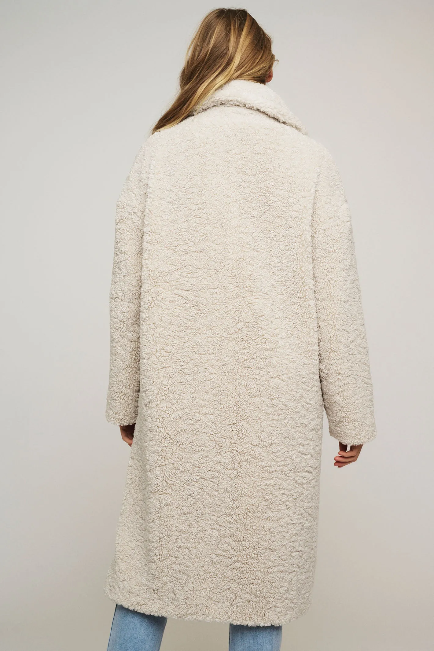 Rino & Pelle Elicia 7002412 Teddy Double Breasted Coat Birch