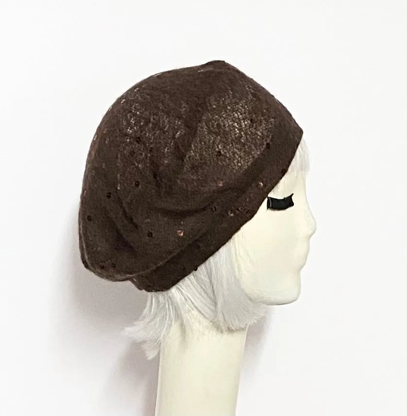 Sequins Beret Hat