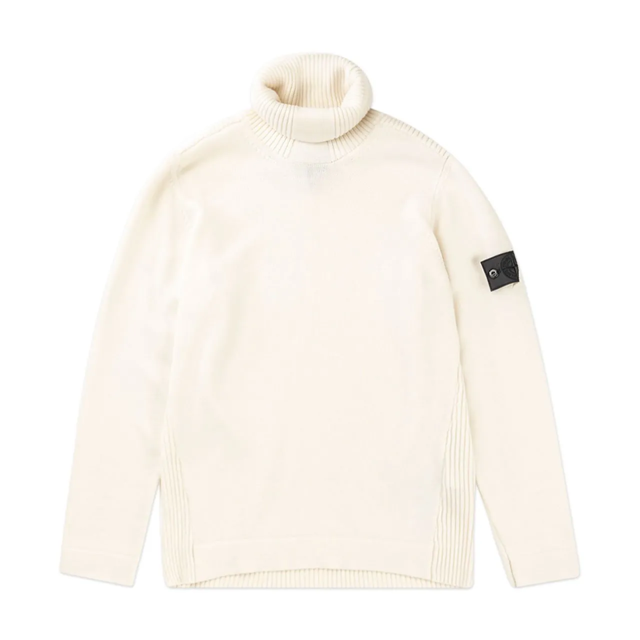 stone island shadow project ribbed turtle neck (white)