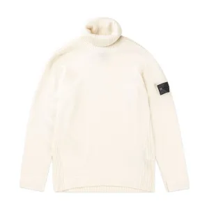 stone island shadow project ribbed turtle neck (white)
