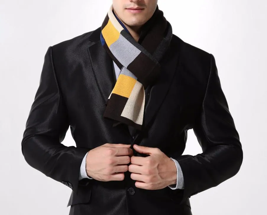 Stylish Winter Plaid Scarf For Men