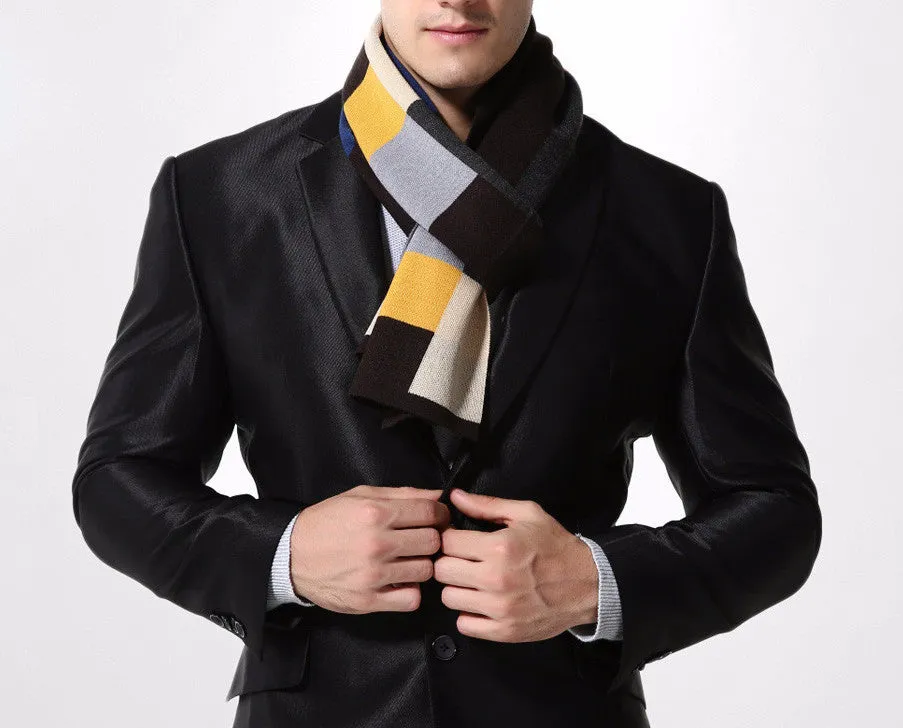 Stylish Winter Plaid Scarf For Men