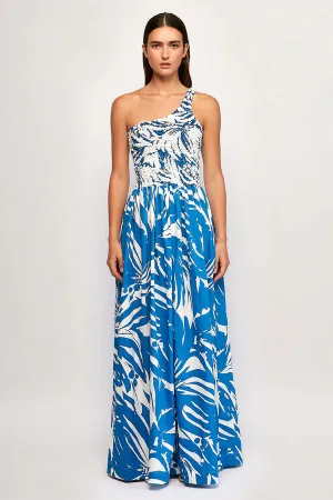 S/W/F Mottled One Shoulder Maxi Dress
