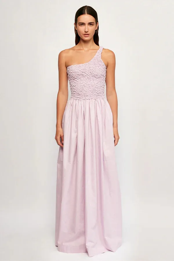 S/W/F Mottled One Shoulder Maxi Dress