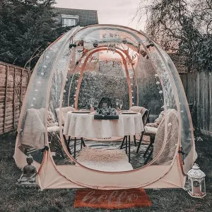 timeless Bubble Tent Pop up Canopy Family Camping Gazebo 10'x10' Beige