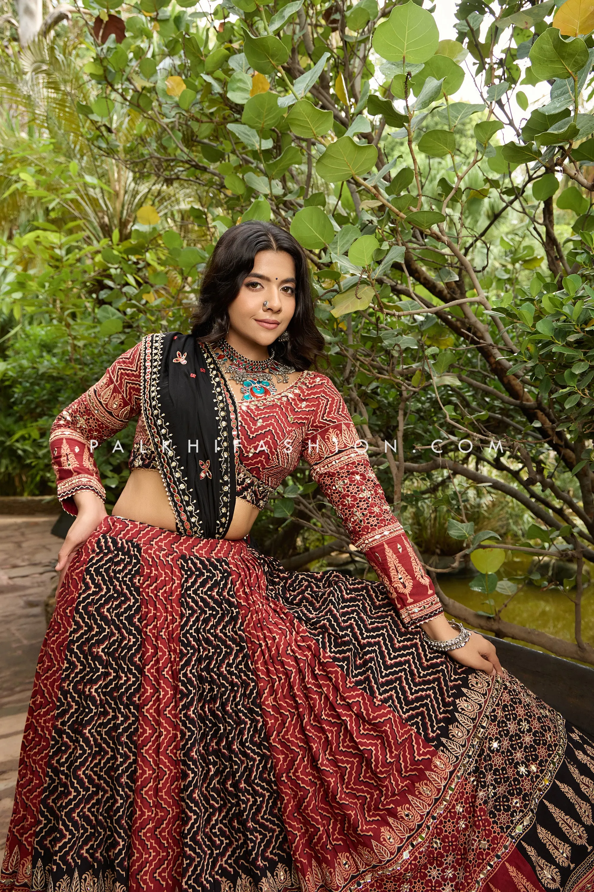 Timeless Rajasthani Elegance: Ajarakh Handcrafted Chaniya Choli