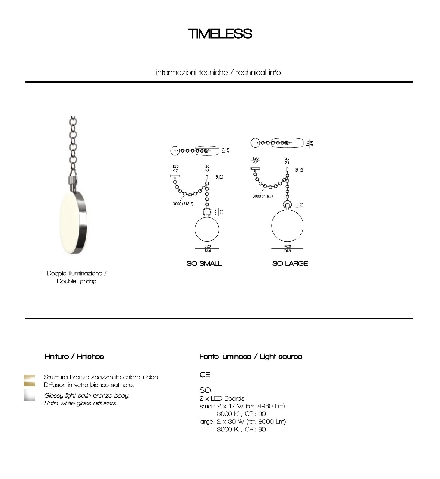 Timeless So Large Pendant Satin Bronze
