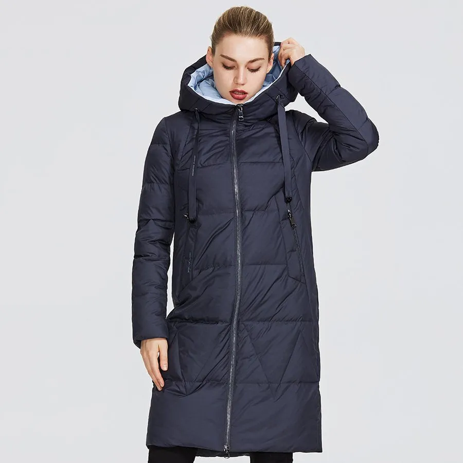 Women's Winter Medium-Length Hooded Warm Parka
