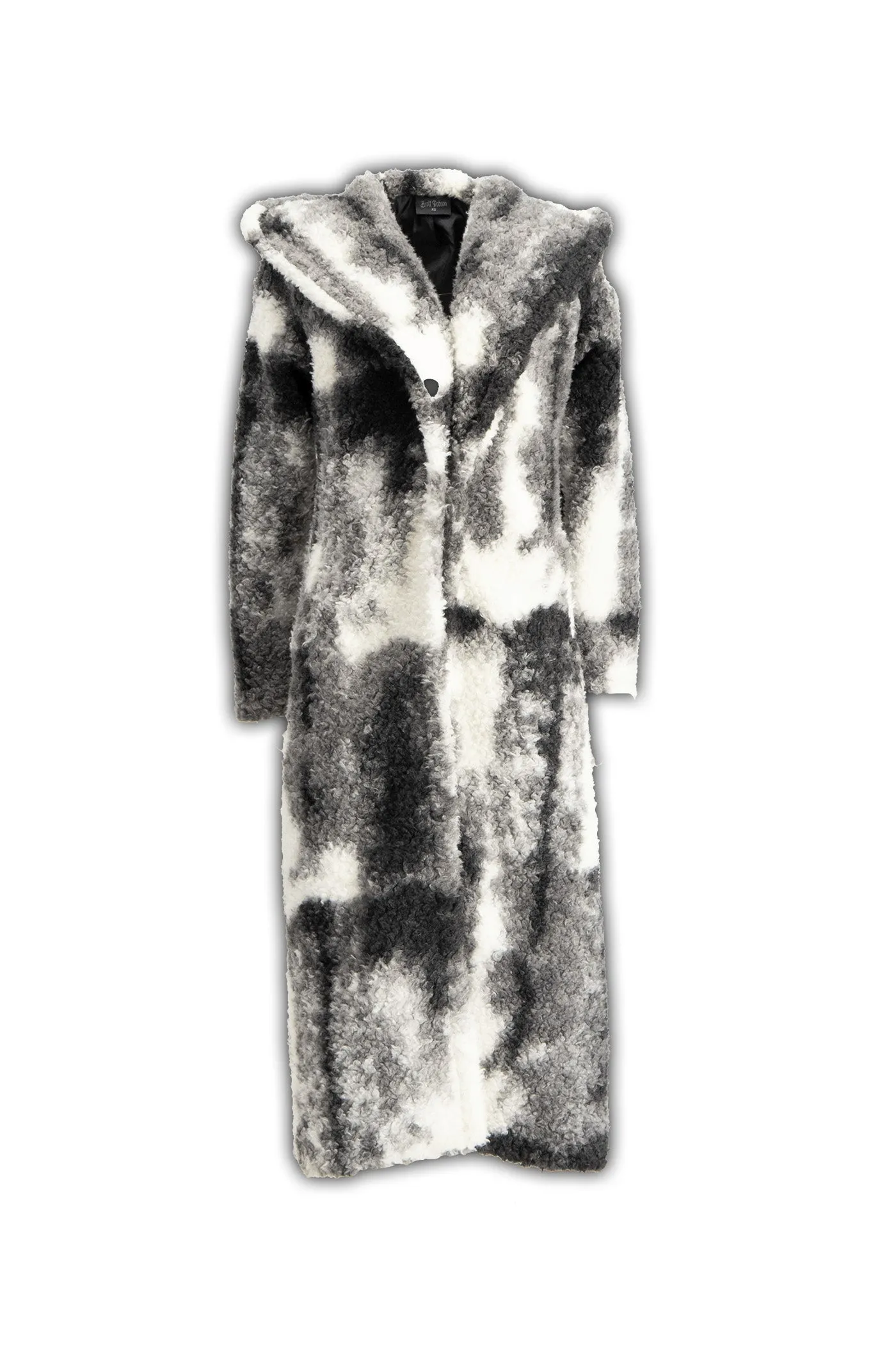 Zendaya Long Sleeve Hoody Coat - Black / White